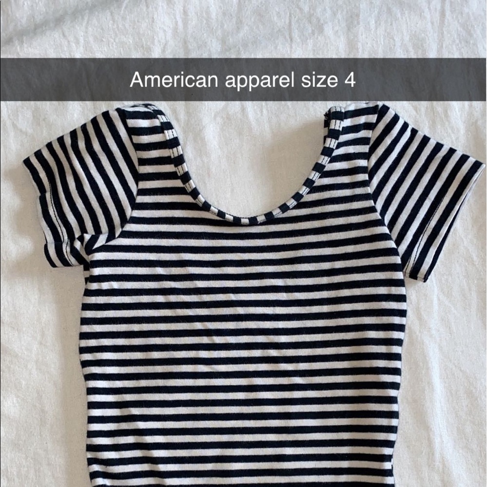 American apparel striped bodysuit